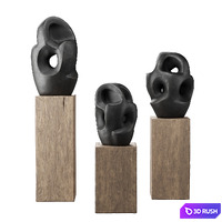 Abstract knot egg sculpture 3D Model Vray, Corona