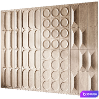 Wall 3D Panel 3D Model Vray, Corona