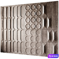 Wall 3D Panel 3D Model Vray, Corona