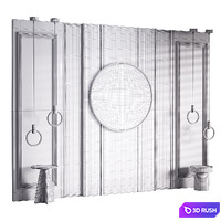 Decorative Wall panel 47 3D Model Corona