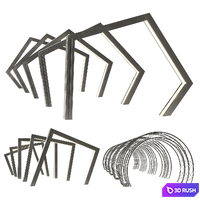 Set of light arches 3D Model Vray, Corona