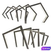Set of light arches 3D Model Vray, Corona