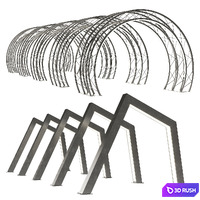 Set of light arches 3D Model Vray, Corona
