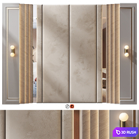 Headboard Wall Panel Decor 111 3D Model Vray, Corona