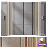 Headboard Wall Panel Decor 111 3D Model Vray, Corona