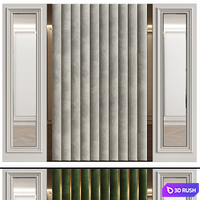 Wall panels in modern classic style 9 3D Model Vray, Corona