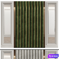 Wall panels in modern classic style 9 3D Model Vray, Corona