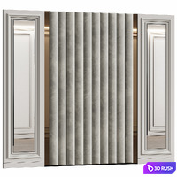 Wall panels in modern classic style 9 3D Model Vray, Corona
