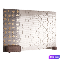 Decorative Wall panel 64 3D Model Corona