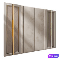 Headboard Wall Panel Decor 116 3D Model Vray, Corona