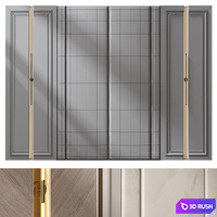 Headboard Wall Panel Decor 116 3D Model Vray, Corona