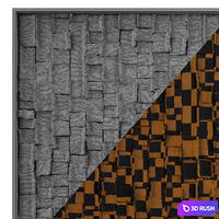 Decor panel 02 3D Model Vray, Corona