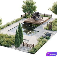 Town Square 3 3D Model Corona