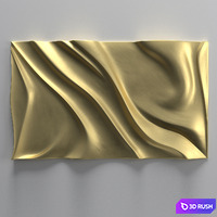 Wavy frame 3D Model Vray, Corona