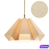 Gavin Geometric Linen Pendant by Crate and Barrel 3D Model Vray, Corona