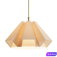 Gavin Geometric Linen Pendant by Crate and Barrel 3D Model Vray, Corona