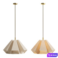 Gavin Geometric Linen Pendant by Crate and Barrel 3D Model Vray, Corona