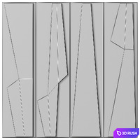 Decorative Panel 3D Art Relief 65 3D Model Corona