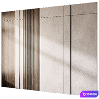 Wall 3d panel 62 3D Model Vray, Corona