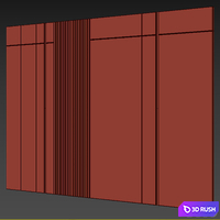 Wall 3d panel 62 3D Model Vray, Corona