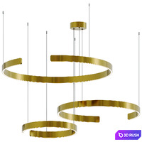 Residence supply Halo Chandelier set 3D Model Corona