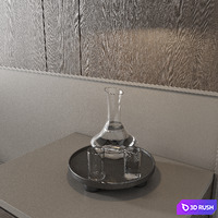 Headboard wall panel 5 3D Model Vray, Corona
