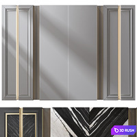 Wall Panel Decor 118 3D Model Vray, Corona