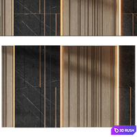 Wall panels | set 344 3D Model Vray
