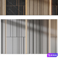 Wall panels | set 344 3D Model Vray