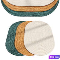 Oval carpet made of Malko wool 3D Model Corona