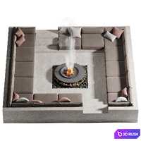 Place to relax by the fire 3D Model Corona