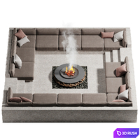 Place to relax by the fire 3D Model Corona