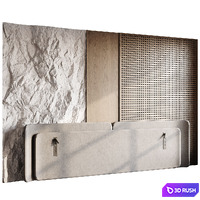 Headboard 3d Wall Panel 37 3D Model Vray, Corona