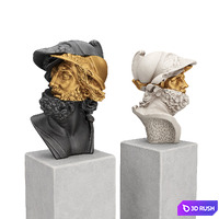 Menelaus golden slice sculpture 3D Model Vray, Corona
