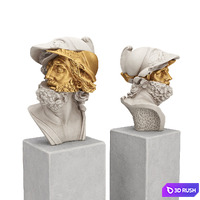 Menelaus golden slice sculpture 3D Model Vray, Corona