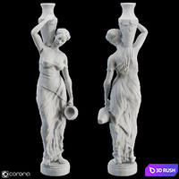 Sculpture of a Girl with Jugs 3D Model Corona