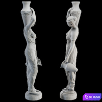 Sculpture of a Girl with Jugs 3D Model Corona