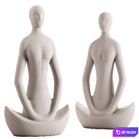 Decor table figure 3D Model Vray