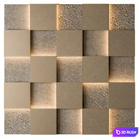 Wall Panel 02 3D Model Vray, Corona