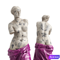 Venus Modern sculpture with tattoo 3D Model Vray, Corona