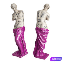 Venus Modern sculpture with tattoo 3D Model Vray, Corona