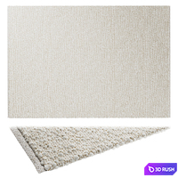 Boucle Ivory Rug from The Rug Collection 3D Model Corona