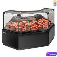 Refrigerators for meat corner section 3D Model Vray, Corona