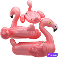 Pink Intex mega flamingo Inflatable Island 3D Model Vray, Corona