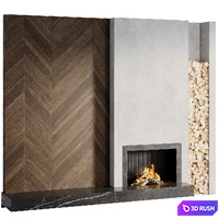 Fireplace 29 3D Model Vray, Corona