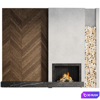 Fireplace 29 3D Model Vray, Corona