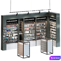Mobile store accessories 3D Model Vray, Corona