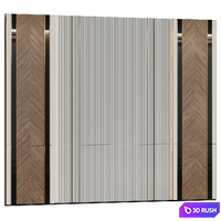 Wall panels in modern classic style 13 3D Model Vray, Corona