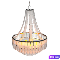 Vintner White Chandelier 3D Model Vray, Corona