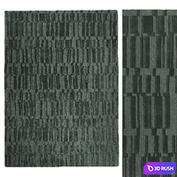 LINHAS GREEN rug 3D Model Vray, Corona
